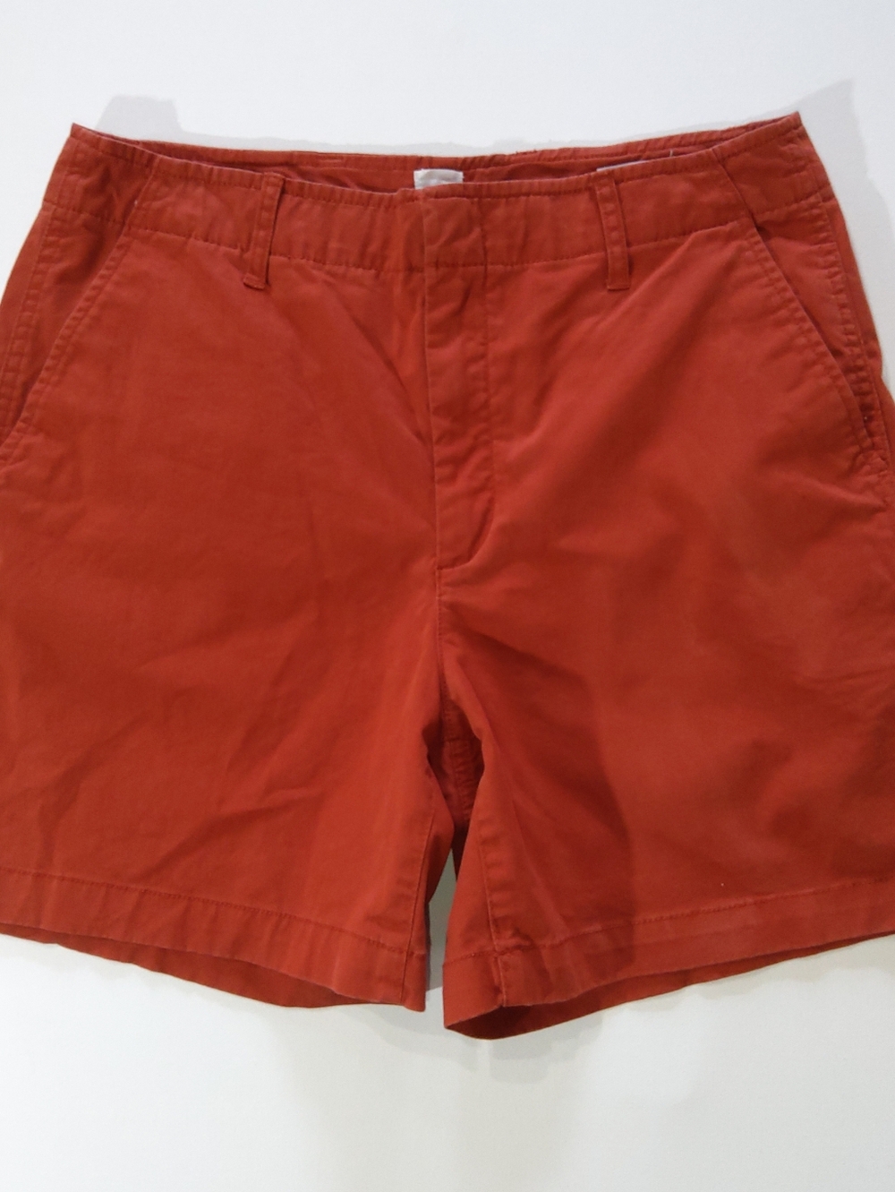 Gap Chino Shorts Womens Size 10 Orange Rust Downtown Khaki‎ High Rise Coastal
